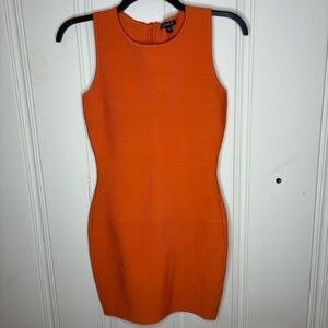 Bandage Dress Orange Venus Sz S Form Fitting Party Cocktail Sexy Body Con